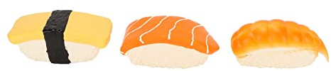 Generic Latex Sushi Hundleksaksset med 3 Pipiga Husdjursleksaker för små och Medelstora Hundar Som Lämpar Sig för Interaktiv Lek