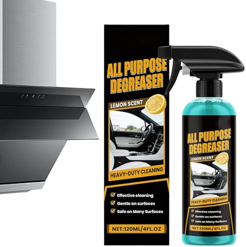 Nudorpn Högeffektiv fettlösningsrengörare, 2 x 120 ml universell vätska | fettlösare spray, för fläckborttagning i huset, bil, ugn, spis, häll, diskbänk, skåp och