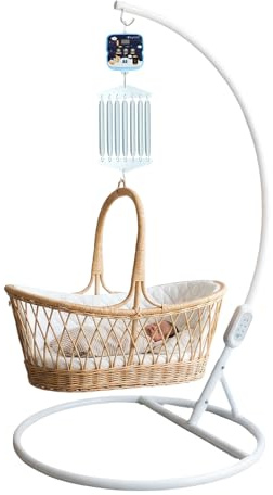 Steeviuzj Elektrische Federwiege Baby Steuerung, Babyschaukel Motor mit Fernbedienung, Tragkraft 19kg Hängende Babywiege Controller mit 6 Timer Stufen, 5 Lautstärke, Ruhiger Schlaf Neugeborene