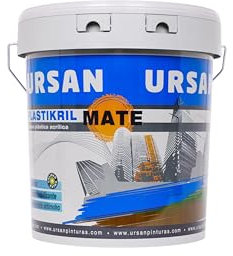 Ursan 1 Plastikril Mate Pintura Plástica Exterior, Blanca para fachadas cubriente, Lavable con propiedades antimoho, 4 l (Paquete de 1)
