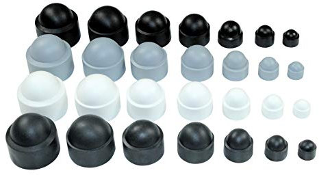SN-TEC Sechskant Abdeckkappen Kunststoff, Größen Auswahl von M4 bis M16 (SW 7 bis SW 24), Farben Auswahl: schwarz/weiß/grau/anthrazit (50 Stück) (M10 / SW 17mm, Grau)
