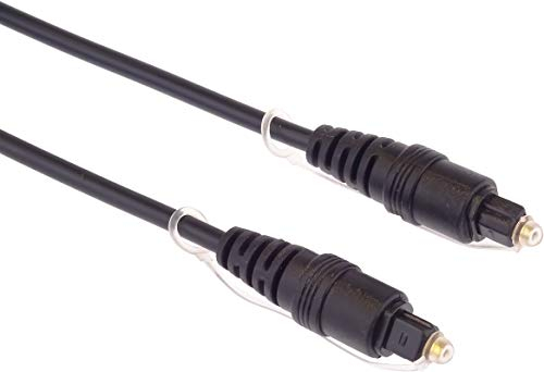 PremiumCord Câble Audio Optique Toslink 0,5 m, Toslink Mâle vers Mâle, Câble Numérique pour Système Stéréo HiFi Sounbar TV, HQ Audio, Plaqué Or, Couleur Noir