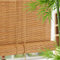 Natürliche Bambus-Rollo Raffrollo,Bambusrollo,Holzrollo Jalousie,Schnurzugrollo,Vorhang,Lichtfilter-Rollo,Verdunkelungsrollos,Sichtschutz,für Teehaus/Restaurant/Garten/Balkon (100x120cm/39x47in)