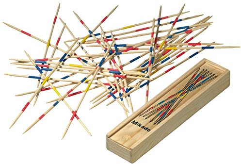 FAST WORLD SHOPPING Gioco Mikado Spiel, Bastoncini in Legno Colorati, Gioco da Tavolo di Società, Shanghai Classico per Gruppo, Abilità, Precisione, Divertimento Assicurato