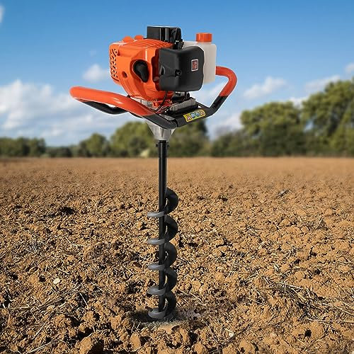 2 Stroke Petrol Earth Auger 52cc Fence Post Hole Borer Ground Drill 3 Bits1x Extension Pole kann in Häusern, auf Baustellenin Stromnetzen eingesetzt werden