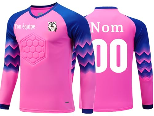 Gardien Foot Personnalisé Maillot de Gardien de But Enfant Homme Personnalisable avec Le Logo de l'équipe de Numéro de Nom