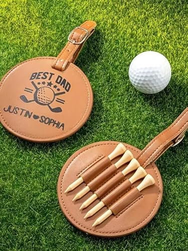 Personalisierte Golf Tee Bag Tag - Customized Gravur Golf Tasche Tag - Unique Golf Geschenk Für Papa, Golfer Lover - Custom Golf Geschenke Für Ihn - Custom Golf Zubehör