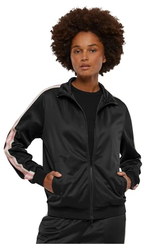 Urban Classics Damen Sportjacke Ladies Retro Track Jacket, Trainingsjacke im Retro-Stil für Frauen, erhältlich in verschiedenen Farbvarianten, Größen XS-5XL