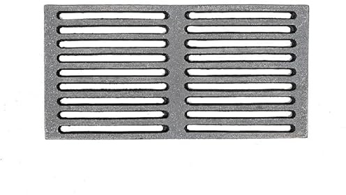 Griglia in Ghisa per Camini 14810007 | 29,5x15 cm Spessore 1 cm | Caduta Cenere e Areazione | Per Camini, Stufe a Legna, Focolari | Ricambio Originale