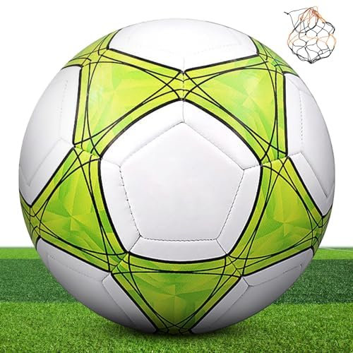 KWJEIULSOQ Professioneller Fußball Kinder Unisex, Fussball Größe 5, Outdoor-Indoor Fußball, Spiel Fussbälle, Ball fußbälle für Jugendliche und Erwachsene Trainingsball