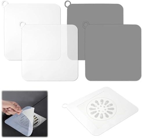 4 st fyrkantiga silikonavloppsmattor 20×20 cm luktblockerande | 4 st fyrkantiga silikonavloppsmattor 20×20 cm luktblockerande