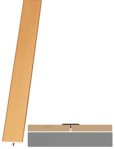 Goldschwellennaht-Abdeckstreifen, T-förmiger Bodenübergangsstreifen, Aluminium-Wandspalt-Zierstreifen, Holz zu Vinyl, Laminat zu Fliesen, Zement zu Fliesen (Farbe: 8 mm breit, Größe: 150 cm/59/4,9 F