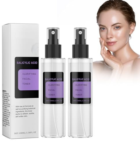Dyceittdia 2pcs Tonique à l'acide Salicylique, Tonique Hydratant, Tonique pour le Visage, Tonique Humide à l'acide Salicylique, Tonique équilibrant les pores et l'huile, 2pcs*100ml, serums1