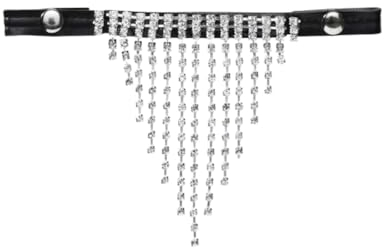 Panduro Hobby Horse Zubehör, Stirnband mit wunderschön hängenden Strasssteinen für Stecken- und Hobbypferde - Schwarz