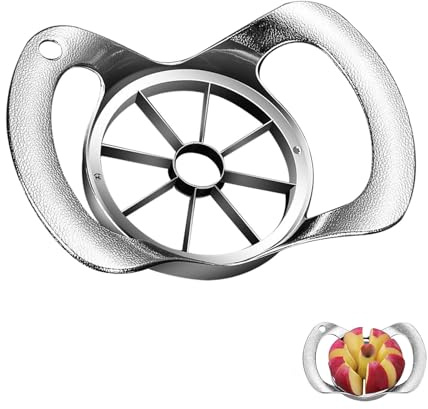 Fruit Cutter Slicer Tool Kitchen Gadget Heavy Duty 8 Blade Fruit Corer Non-slip Handle Easy to Use Time Saving Stainless Steel Cutter and Divider for Tomato Orange Pear Pineapple