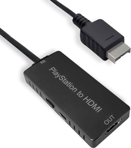 Cable HDMI HD Link para PlayStation 2 y para consola PlayStation 1, para adaptador PS1/PS2 a HDMI, calidad de video mejorada, convertidor HD con interruptor 4:3/16:9 HDCABLEPS2-02