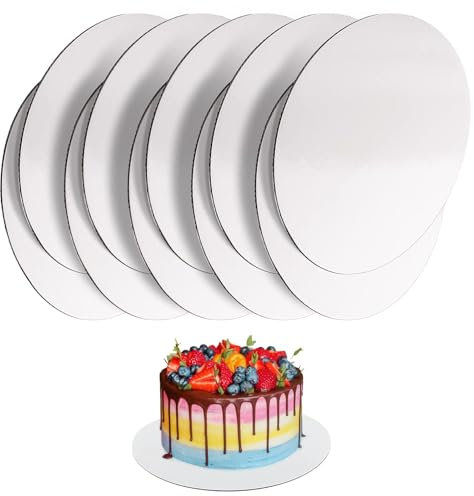 10 Base per Torta Rotonda, 20 cm Confezione Sottotorta, Basi per Torta Rotonde, Sottotorta Bianche, per il Trasporto di Torte e Basi per Torte
