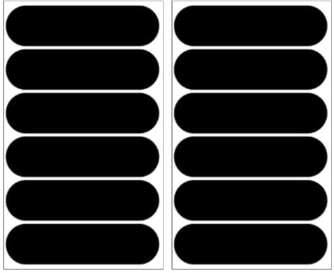 2 Set Schwarz Reflektierende Aufkleber, 8 x 3cm Reflektierenden Aufklebern für Motorradhelm, Selbstklebend, Hohe Nachtsichtbarkeit & Haftung