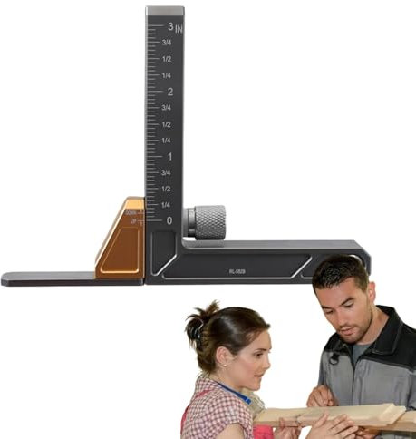Tiefenmesser Für Tischkreissäge – 110 X 90 X 18 Cm, Multifunktionaler, Präziser Tiefenmesser, Kompakte Holzbearbeitungs-Messwerkzeuge, Tischsägen-Tiefenmesser Für Gleichmäßige Schnitte, Besäummaschine