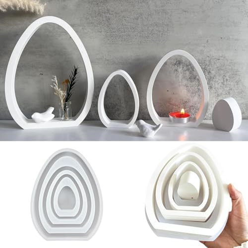 Stampo in Silicone per Pasqua, 3D Stampo Uovo di Pasqua, Stampo per Cornici di Uova, Stampi in Silicone per Gesso Atampi per Candele da Versare Come Decorazioni, per la Casa, Pasqua Regali