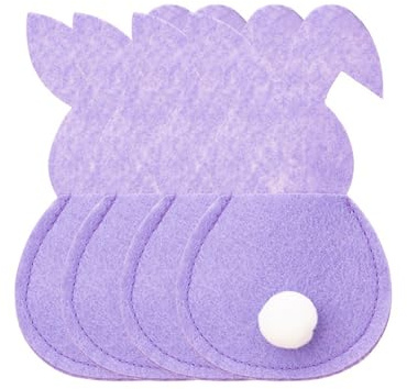 Riiichflowshop 4 Stück Bestecktaschen Gabel Set Ostern Filz Bestecktasche Bestecktaschen Set für Essen
