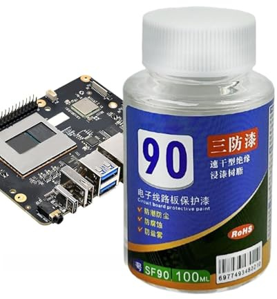 Colle Électrique - 100ml Revêtement Conforme Imperméable Transparent | Vernis Époxy Isolant - pour Électronique, PCB, Travaux Électriques, LED et Cartes Mères