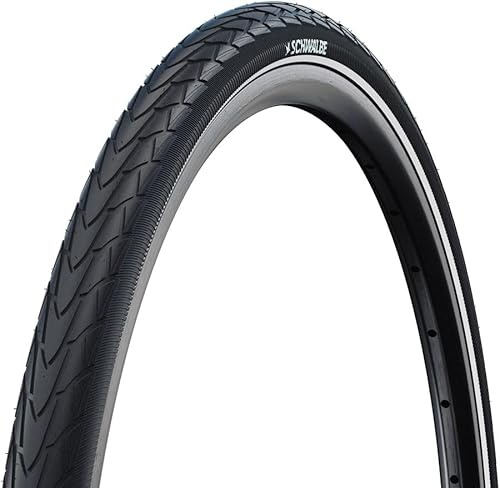 Schwalbe Marathon Racer - Performance Line Drahtreifen Fahrradreifen, Black/Reflex, 28 x 1.35
