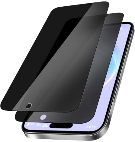 2 Stück Sichtschutzfolie für Panzerglas für iPhone 17 Schutzfolie, 0,33 mm 9H Kratzfeste Anti Spy Displayschutzfolie, Anti-Fingerprint, Hohe Touch-Empfindlichkeit Schutzglas Blickschutzfolie Folie