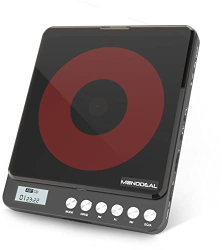 MONODEAL Bluetooth CD Player Portable, Rechargeable Compact Small CD Player with Headphones