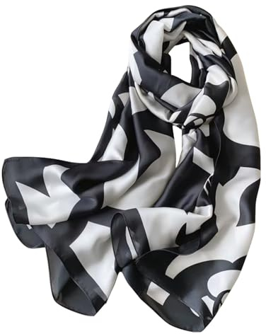 LANKEE Silk Scarf Women Grey Shawl Leopard Neckerchief Head Wrap Thin Scarf Ladies Beach Shawl Vintage Bridal Scarf Chiffon Scarf Muslim Colorful Cloth Christmas Decorations Scarf Belt