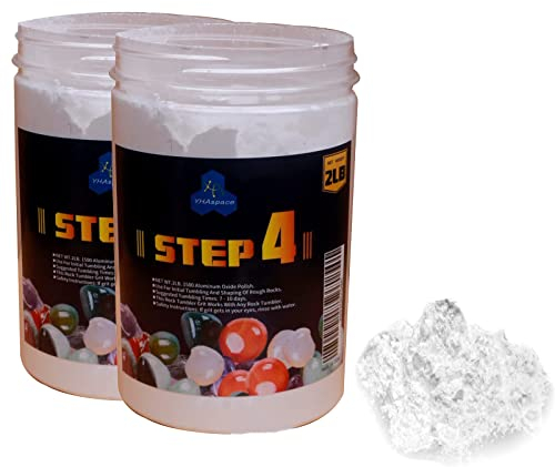 4 lbs Tumbler Media Grit,Polish 1500 Fine Aluminum Oxide, Step 4 for Tumbling Stones,Rock Polishing Grit Media, Works with Any Rock Tumbler