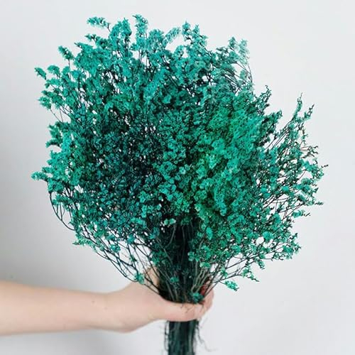 40 cm/ca. 80 g echter, natürlicher, trocken konservierter Kristallgras-Blumenstrauß, Blumenarrangement für Immer Vergissmeinnicht für Vase, Heimdekoration-E, 80 g