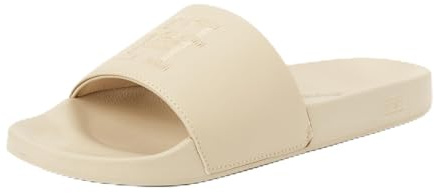 Tommy Hilfiger Claquettes Femme Th Embroidered Slide Sandales de Bain, Beige (Beige), 38