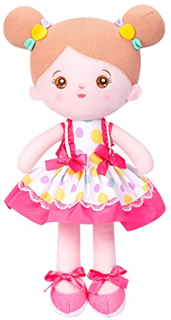 OUOZZZ Bambola di stoffa morbida con vestiti, colorata per bambini a partire dai 3 mesi in su, regalo per nascita, ragazza, ragazzo, 38 cm