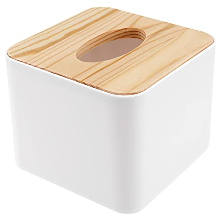 Plmvhpb BoîTe à Mouchoirs CarréE BoîTe à Mouchoirs avec Couvercle en Bois Mini BoîTe à Mouchoirs en Bois Amovible