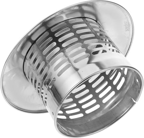 KOMBIUDA Chapeau de Cheminée en Acier Inoxydable 110 Mm, Protection Pluie et Anti-oiseaux pour Conduit de Poêle, Couvre-tuyau Extérieur Solide, Accessoire Toiture Cheminée, Kit de Tubage