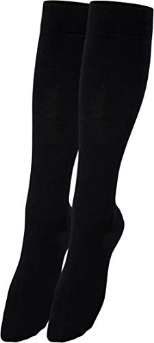 RS. Harmony Stützkniestrümpfe mit Kompression – Ideal für Reisen, Büro & lange Fahrten – Gegen geschwollene Beine – Für Damen & Herren, 44450, 1 Paar, schwarz, 39-42