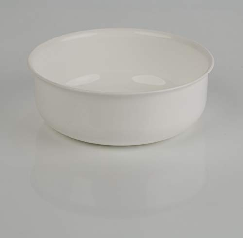 Kimmel Cuenco de plástico reutilizable irrompible, apilable, 17 cm, color blanco