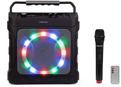 FONESTAR PARTYBOX Altavoz PORTATIL con Karaoke Negro