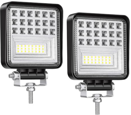Willpower 2pcs 4 Zoll 10CM 126W Led Arbeitsscheinwerfer Bar 12V 24V Led Scheinwerfer Wasserdicht Spot und Flutlicht Led Bar für Offroad Traktor Auto Zusatzscheinwerfer Rückfahrscheinwerfer Lightbar