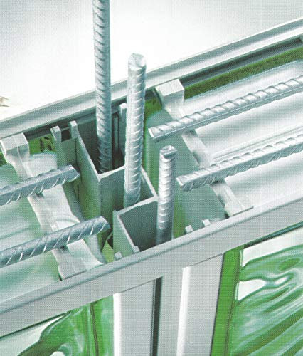 Varilla corrugada de acero Inox AISI 304 | Barras de 100 cm | Ø 6 mm | Refuerzo de la estructura de bloque de vidrio o hormigon | Unidad de venta 10 barras por paquete.