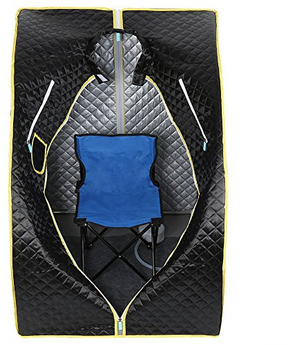 Sauna Box - Sauna portátil para uso personal, con silla, aprox. 88 x 76 x 99 cm (negro)