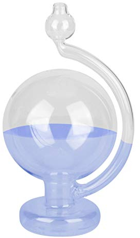 Omabeta Previsioni del Tempo Bottiglia in Vetro Blu Barometro Previsioni del Tempo in Vetro Innovativo di Anniversario Istruzione Tot con Liquido all'Interno