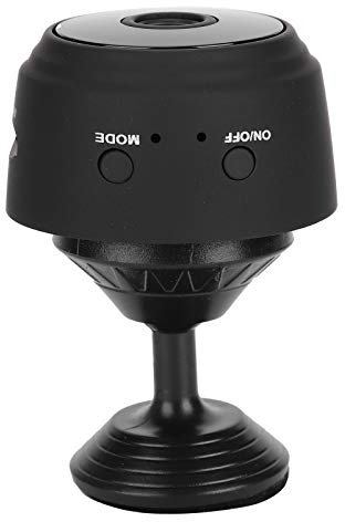 Omabeta Telecamera Wireless Mini WiFi Camera App Monitor A9 Visione Notturna a Infrarossi Telecamera Wireless 1080p Telecamere Dome di Sicurezza Domestica(Nero)