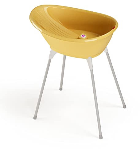 OKBABY Kit Bella bañera más soporte - Perfecto para la hora del baño desde 0-12 meses - Amarillo