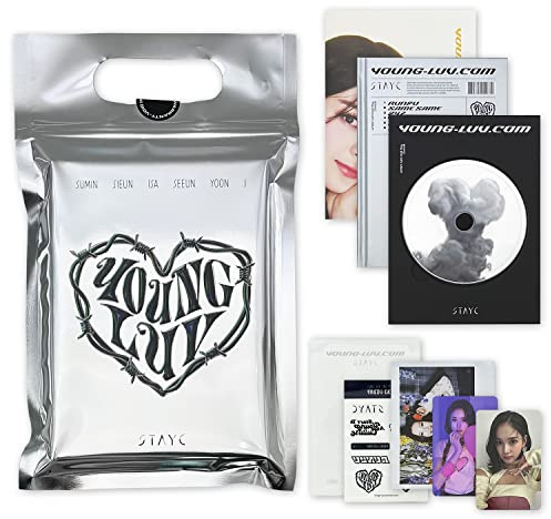 STAYC - 2st Mini Album [YOUNG-LUV.COM] (LUV Ver.) Photo Book+Holder+CD+CD Tray+Folding Poster+Wide Polaroid Photo+Photo Card+Stayc Official Fragrance Card+Lettering Tattoo Sticker+AR Photo Card