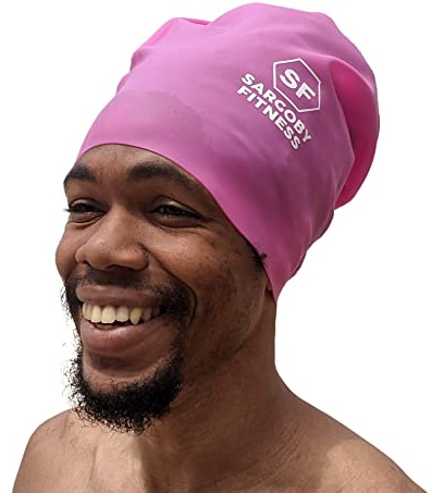 Sargoby Fitness Dreadlocks badmössa Utformad för voluminösa och klumpiga frisyrer som flätor, dreads, locs och afros