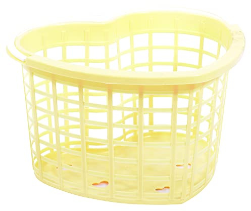 Corbeille à papier en forme de cœur en plastique - Jaune