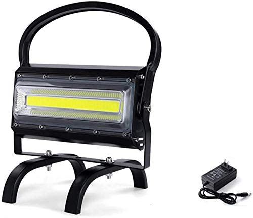 Foco de Trabajo Recargable portátil de 100 W, COB LED, Foco de construcción superbrillante Regulable con Puerto USB, batería de 13200 mAh, luz de Trabajo Impermeable IP65 para Camping, Talle