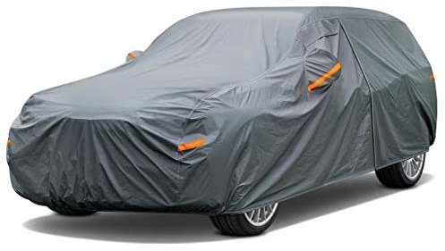 GUNHYI 16 Layers SUV Car Cover Waterproof All Weather Heavy Duty, Universal Fit Toyota RAV4, Honda CRV, Tesla Model Y, Audi Q5, Chevrolet Equinox, Nissan Rogue, Kia Sorento, Mitsubishi Outlander etc.